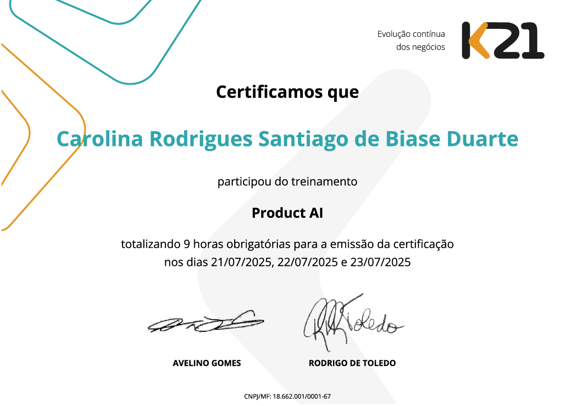 Certificado K21